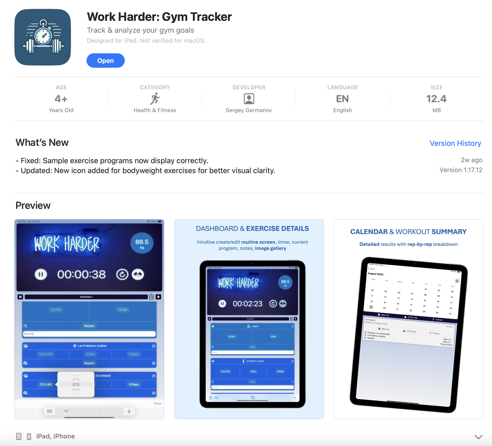 Work Harder: Gym Tracker